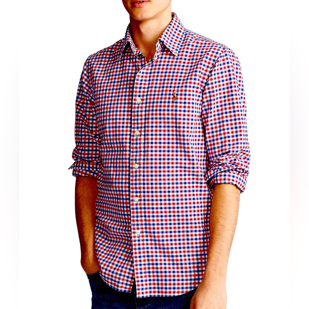 NEW WITH TAGS - RALPH LAUREN BUTTON DOWN MENS SHIRT SIZE L